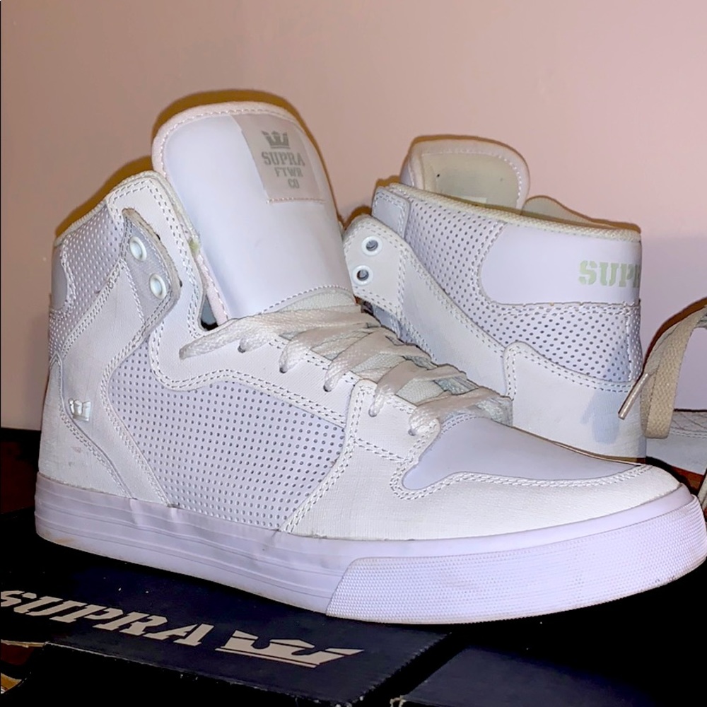 Supra Vader (WHITE-WHITE) size 10 US